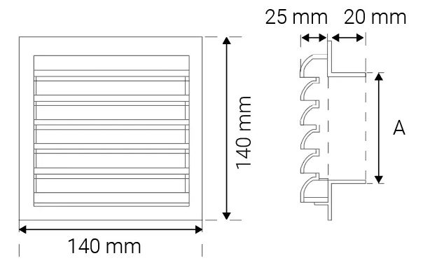 Ulkoritilä YG-100 - Velco korvausilmaventtiilit - 001152 - 7